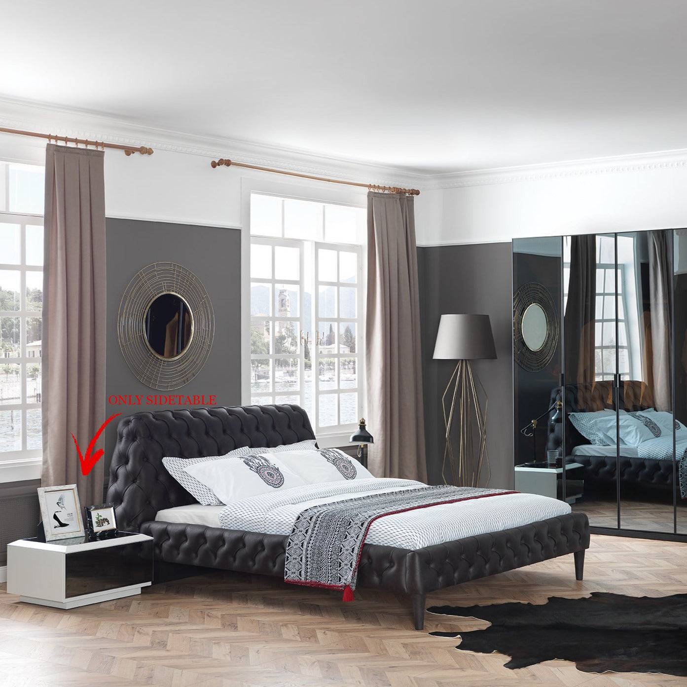 2x منى طاولة سرير بيضاء MONAWHITE-2XBST